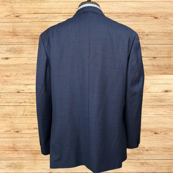 NWT J. Crew Crosby Suit Jacket Mens 46R Tollegno 1900 Wool Blue 2 Button Notch - Picture 4 of 9